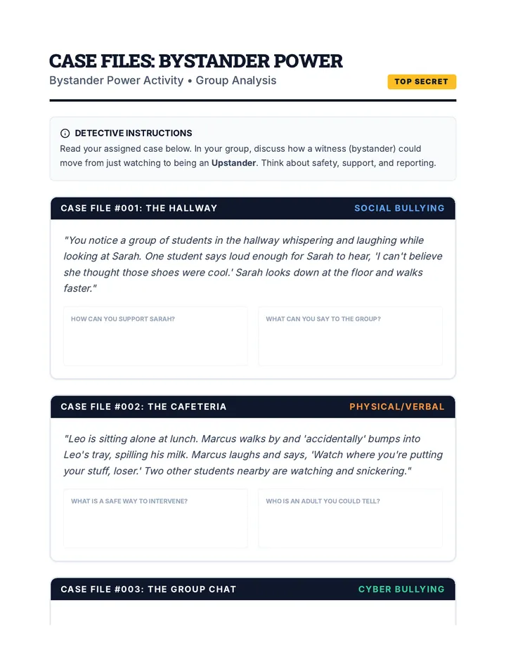 Bystander Power Scenarios