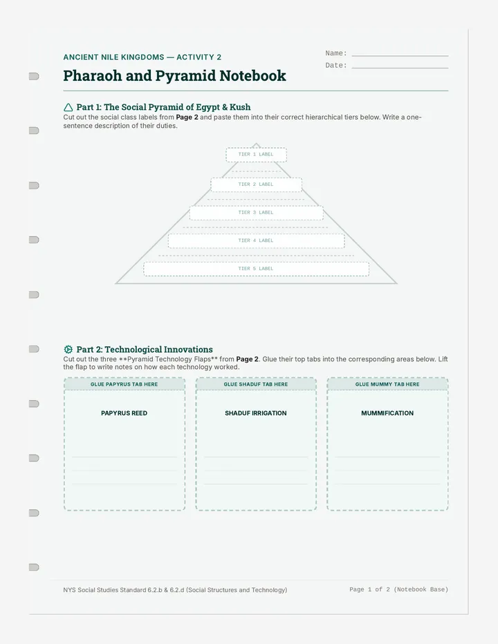 Pharaoh and Pyramid Notebook