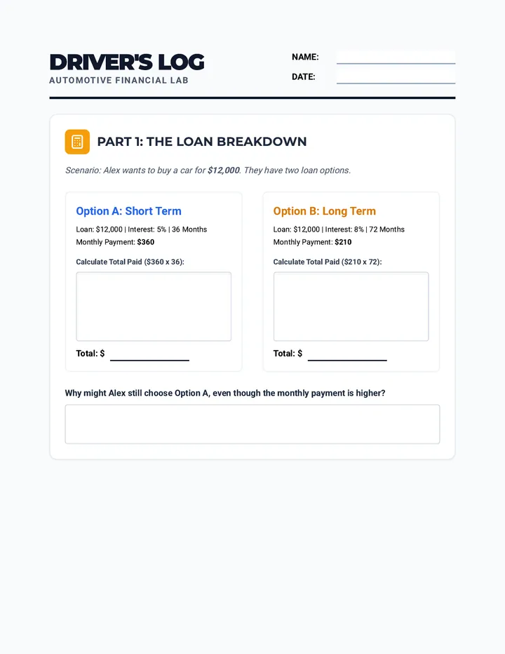 Drivers Log Worksheet