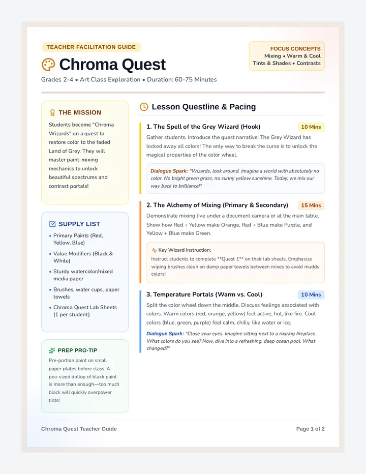 Chroma Quest Teacher Plan