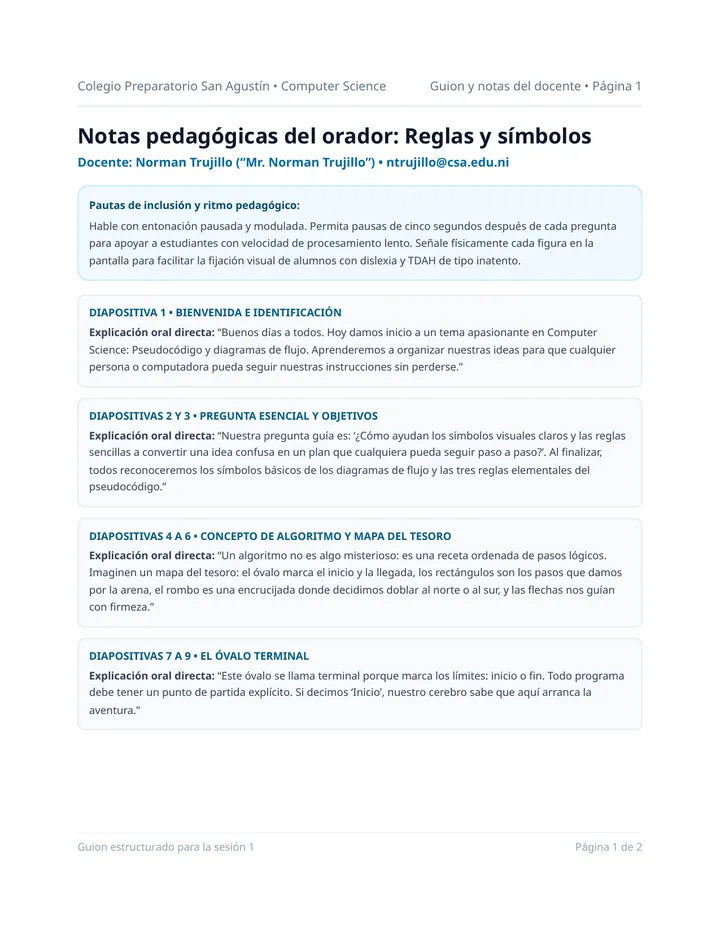 Notas Docente Reglas y Simbolos