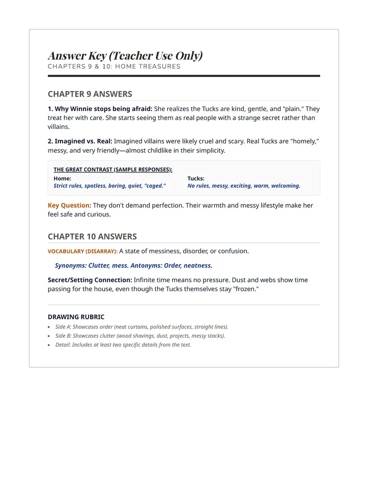 Tuck Study Guide Key