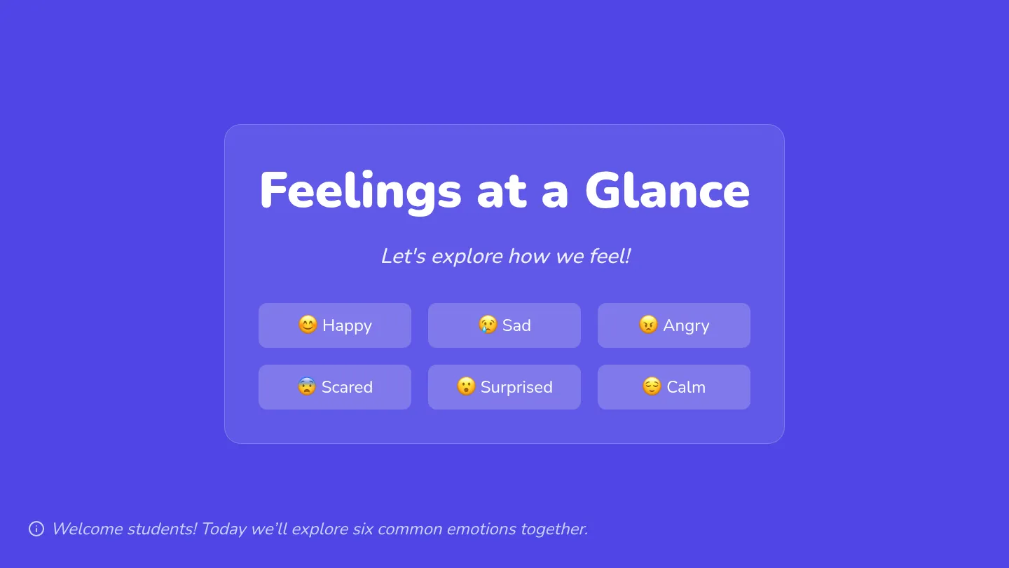 Feelings at a Glance Slide Deck