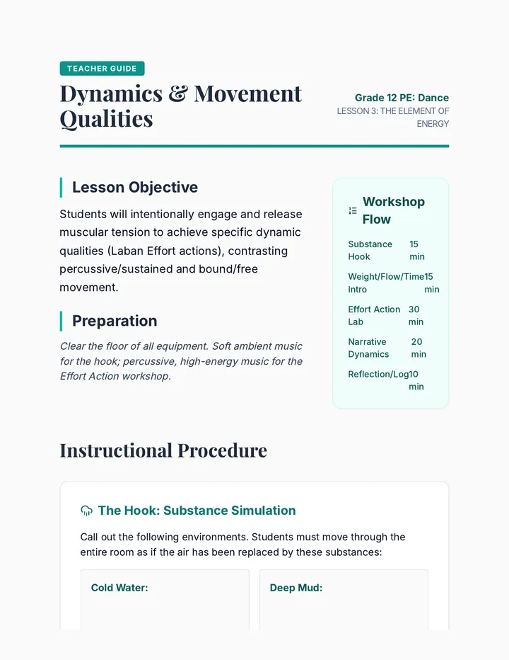 Dynamics Movement Teacher Guide