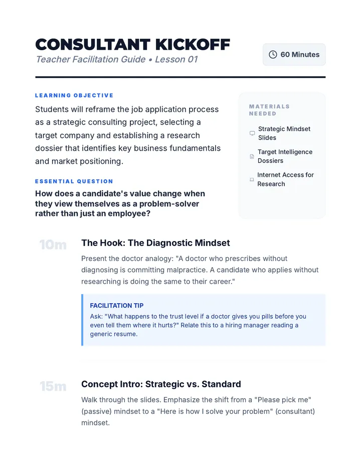Consultant Kickoff Guide