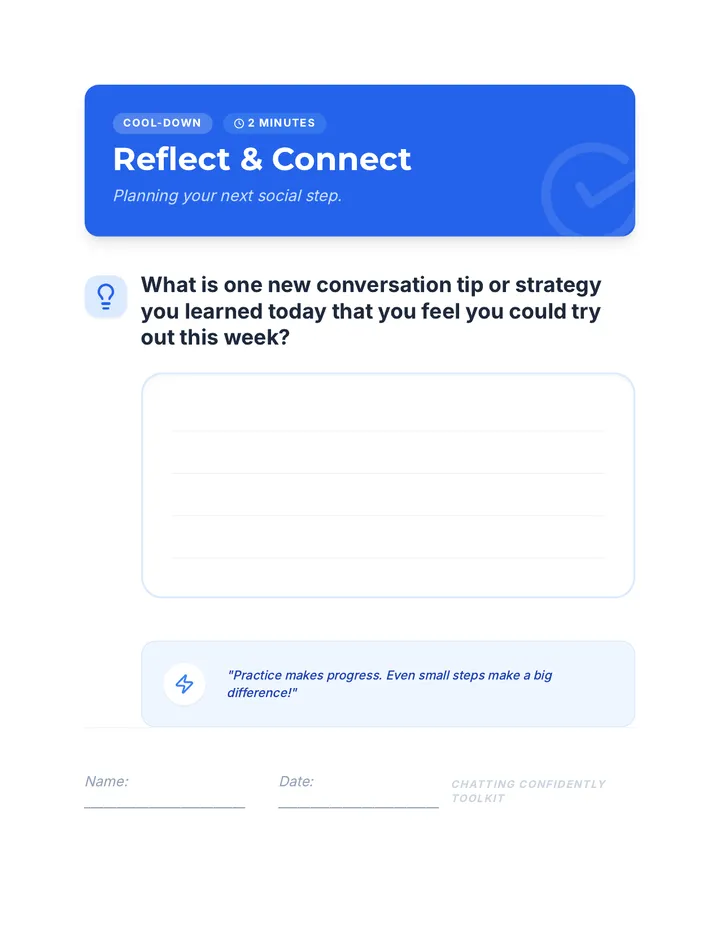 Reflect and Connect Cool Down