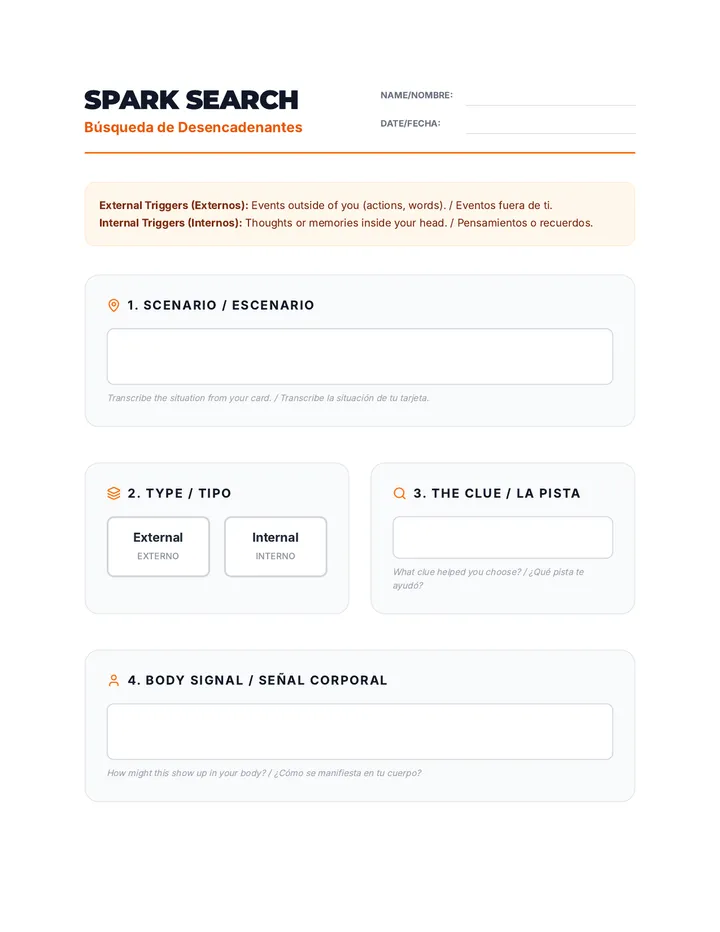 Spark Search Worksheet