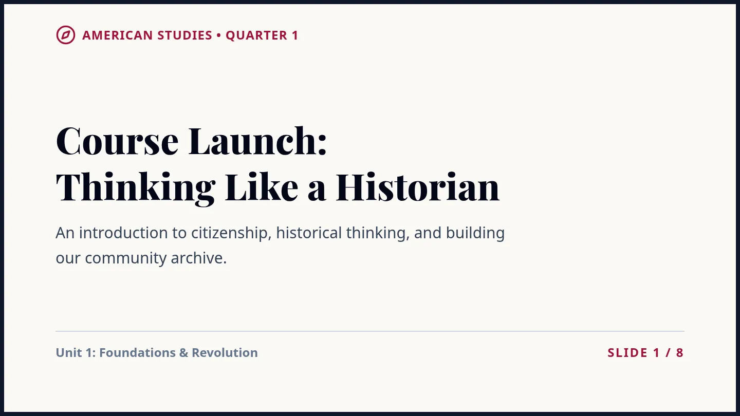 Course Launch Slides
