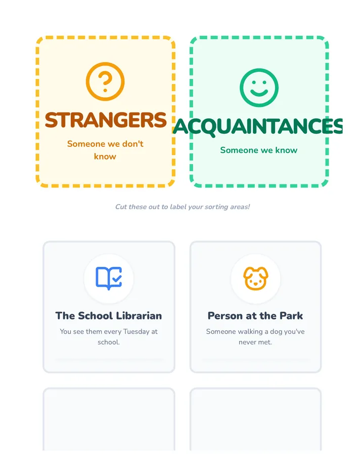 Stranger Sorting Stranger or Not • Lesson • Lenny.com