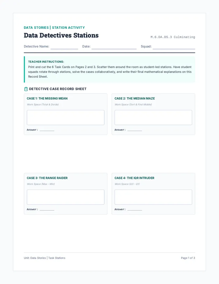 Data Detectives Stations