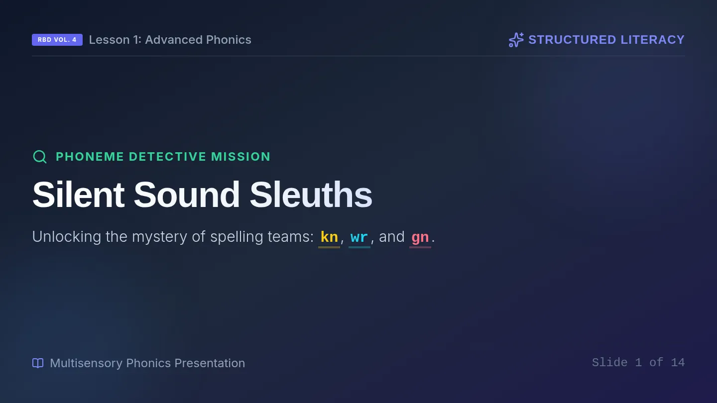 Silent Sound Sleuth Slides