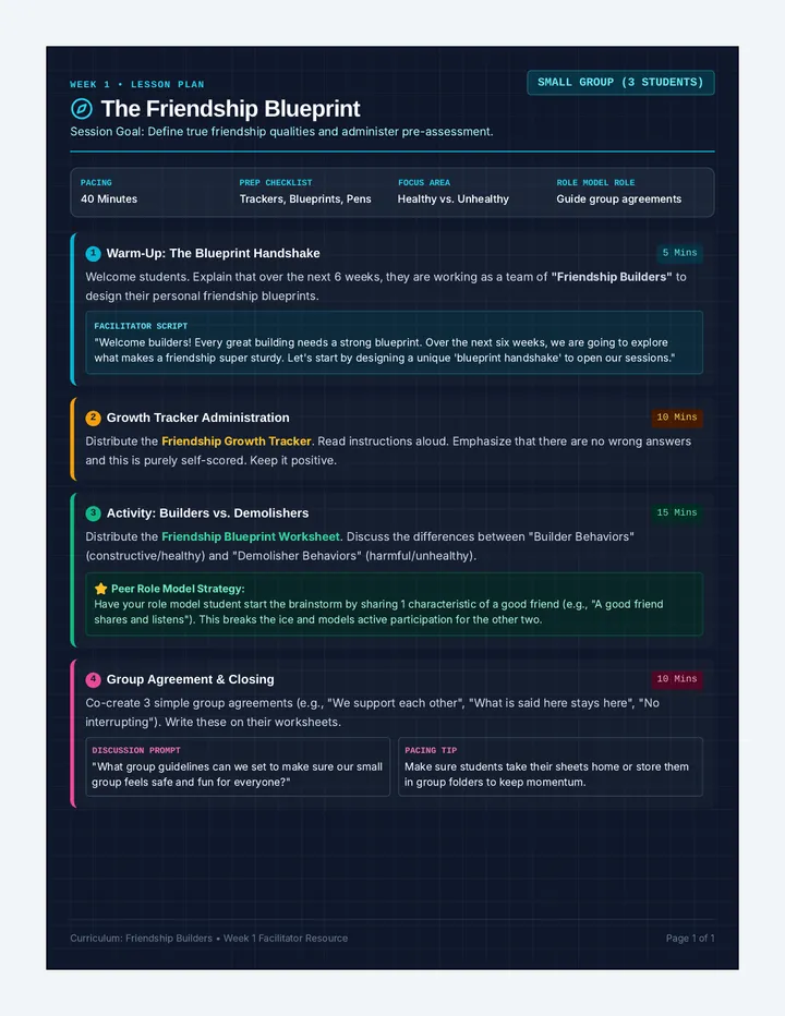 Week 1 Blueprint Guide