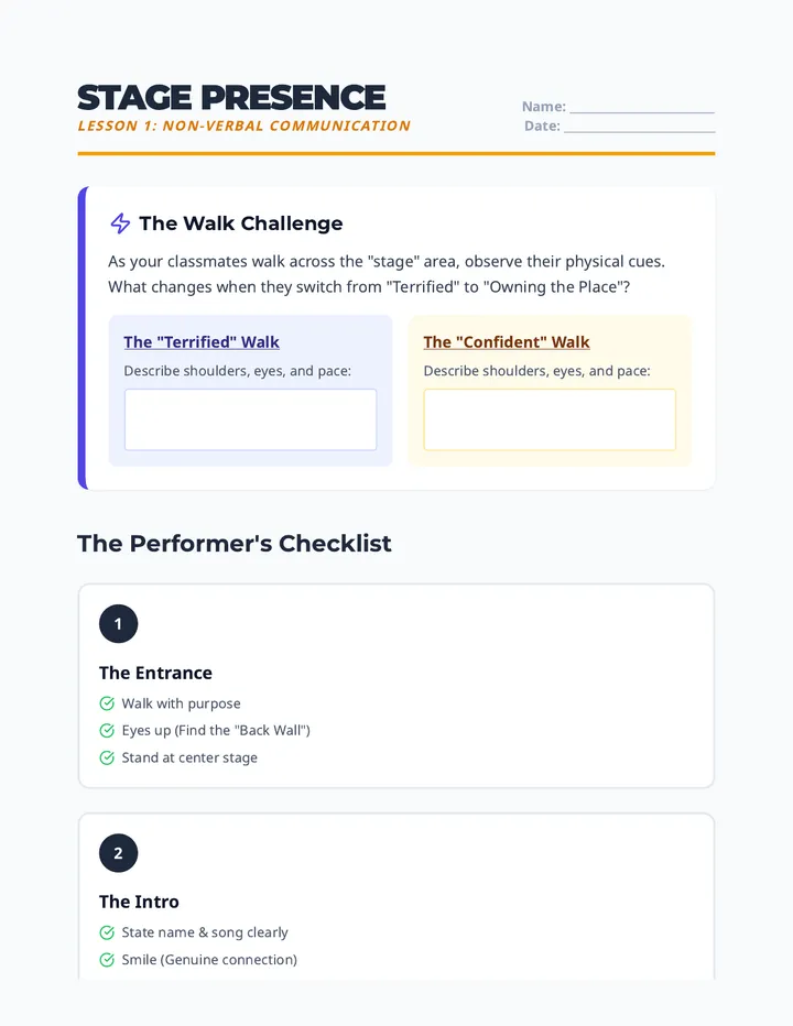 Stage Persona Worksheet