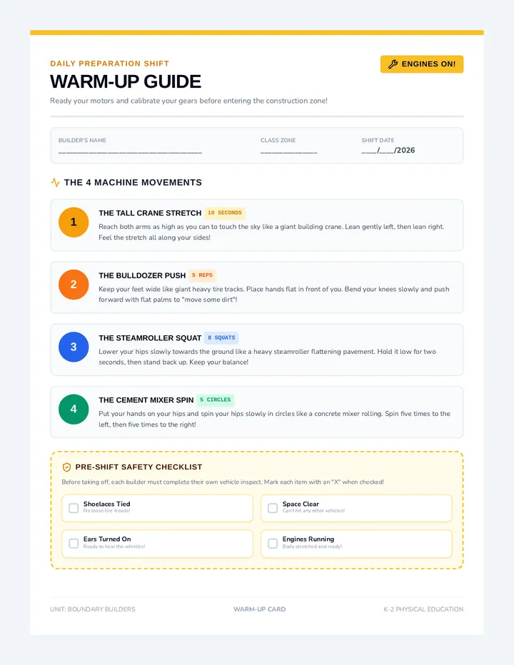 Boundary Builders Warm-up Guide