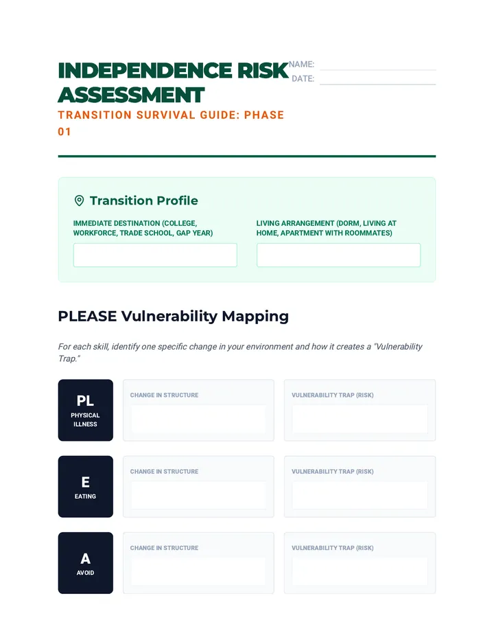 Risk Assessment Worksheet