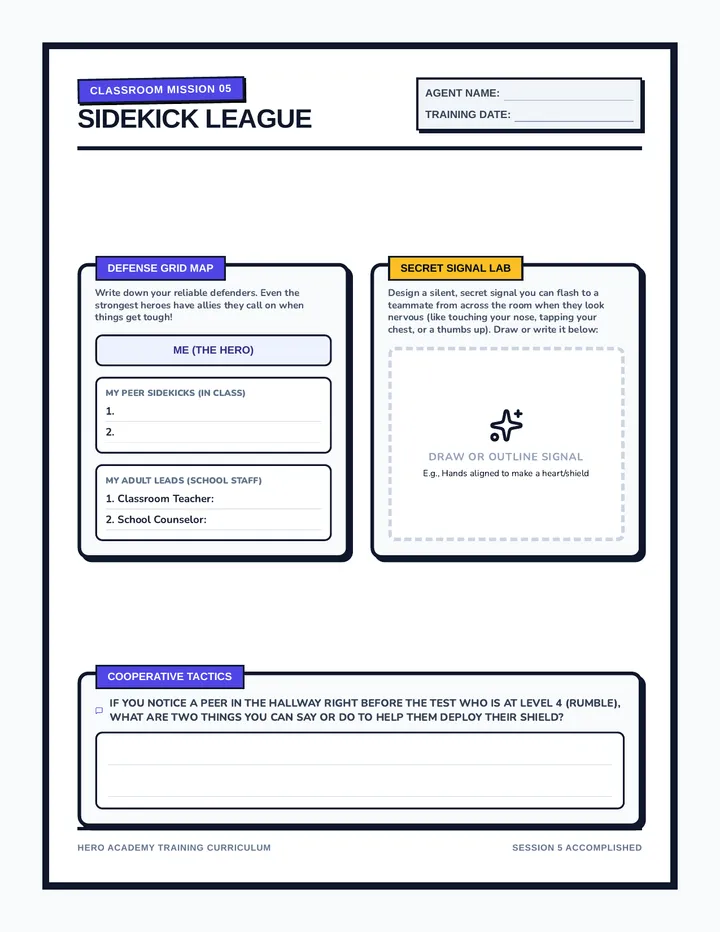 Sidekick Alliance Worksheet