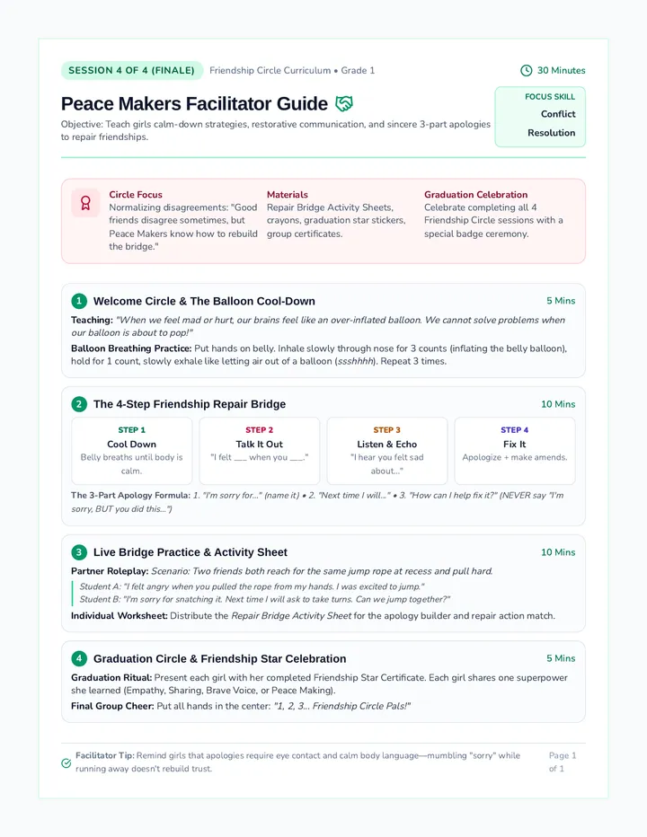 Peace Makers Facilitator Guide