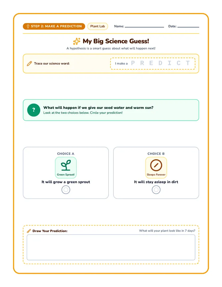 Sprout Prediction Worksheet