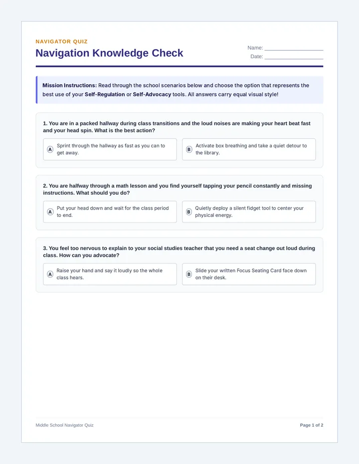 Navigator Review Quiz