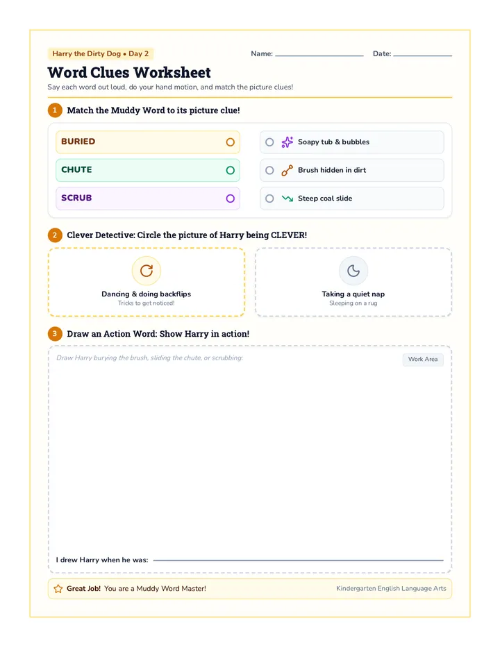 Word Clues Worksheet