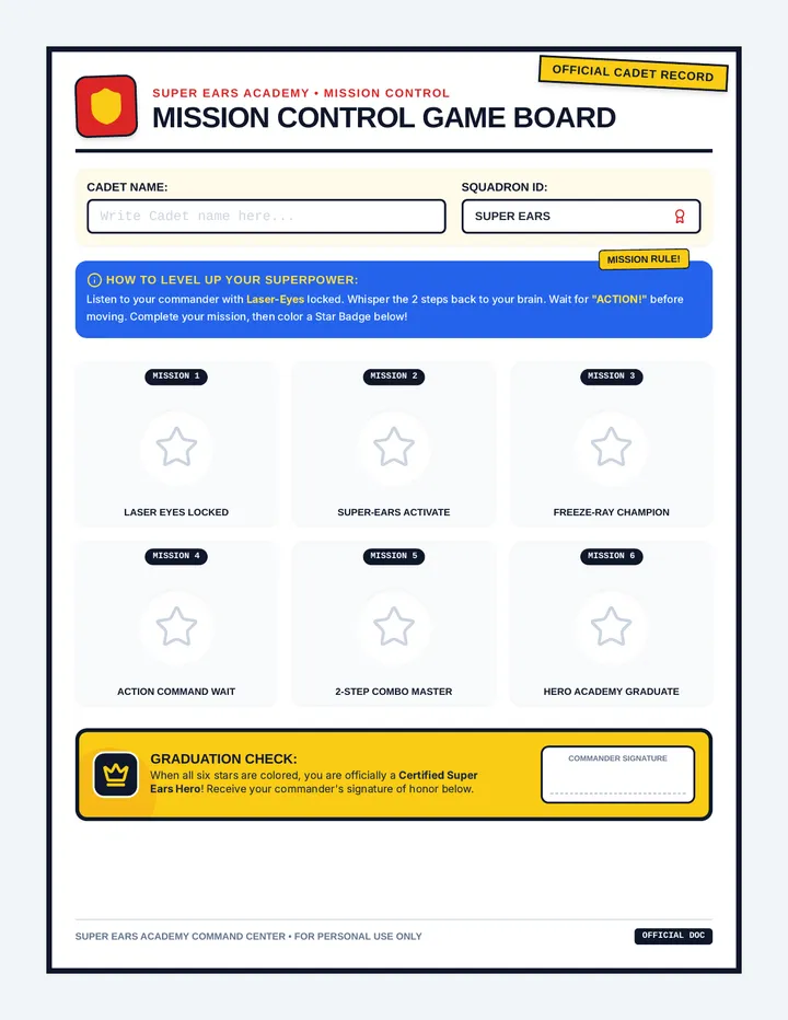 Mission Control Game Board