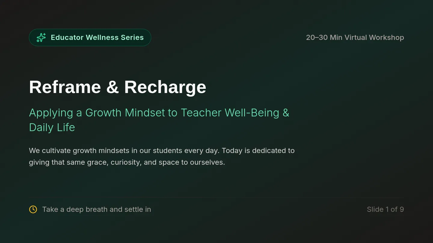 Reframe Recharge Slides