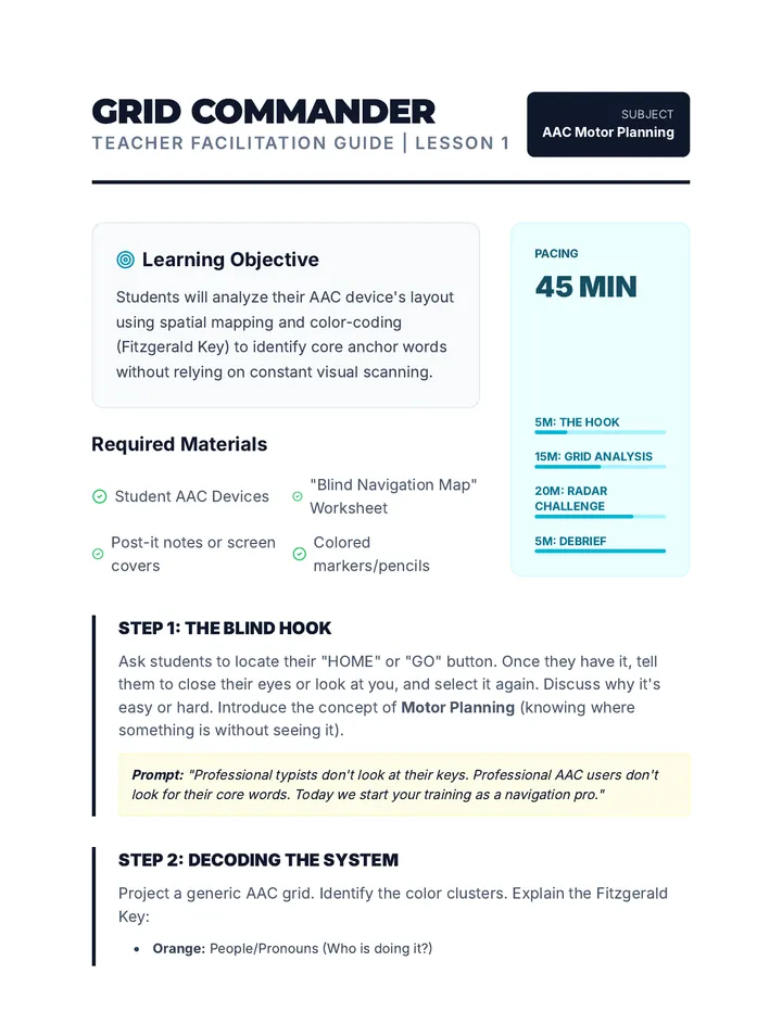 Grid Commander Teacher Guide