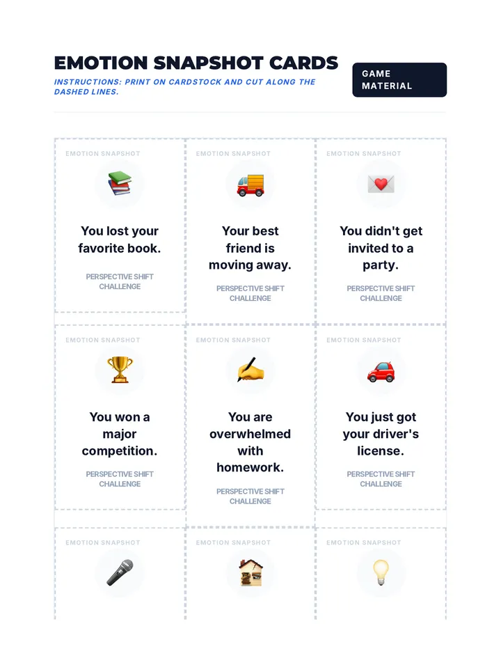 Emotion Snapshot Cards
