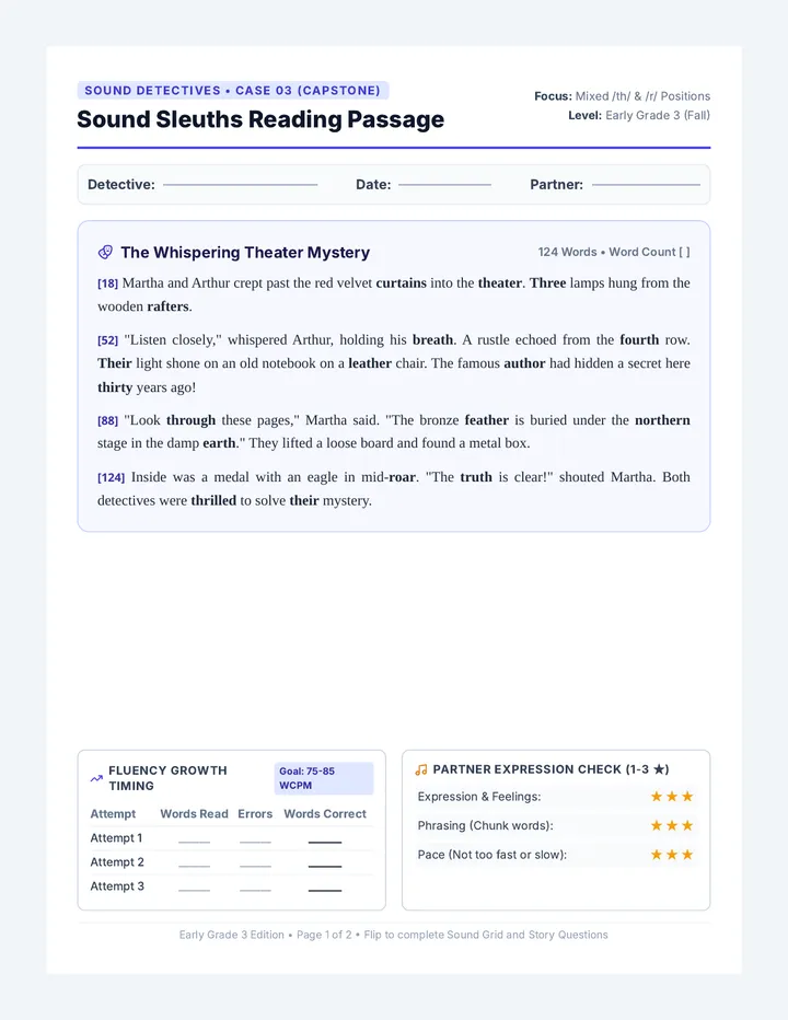 Sound Sleuths Worksheet