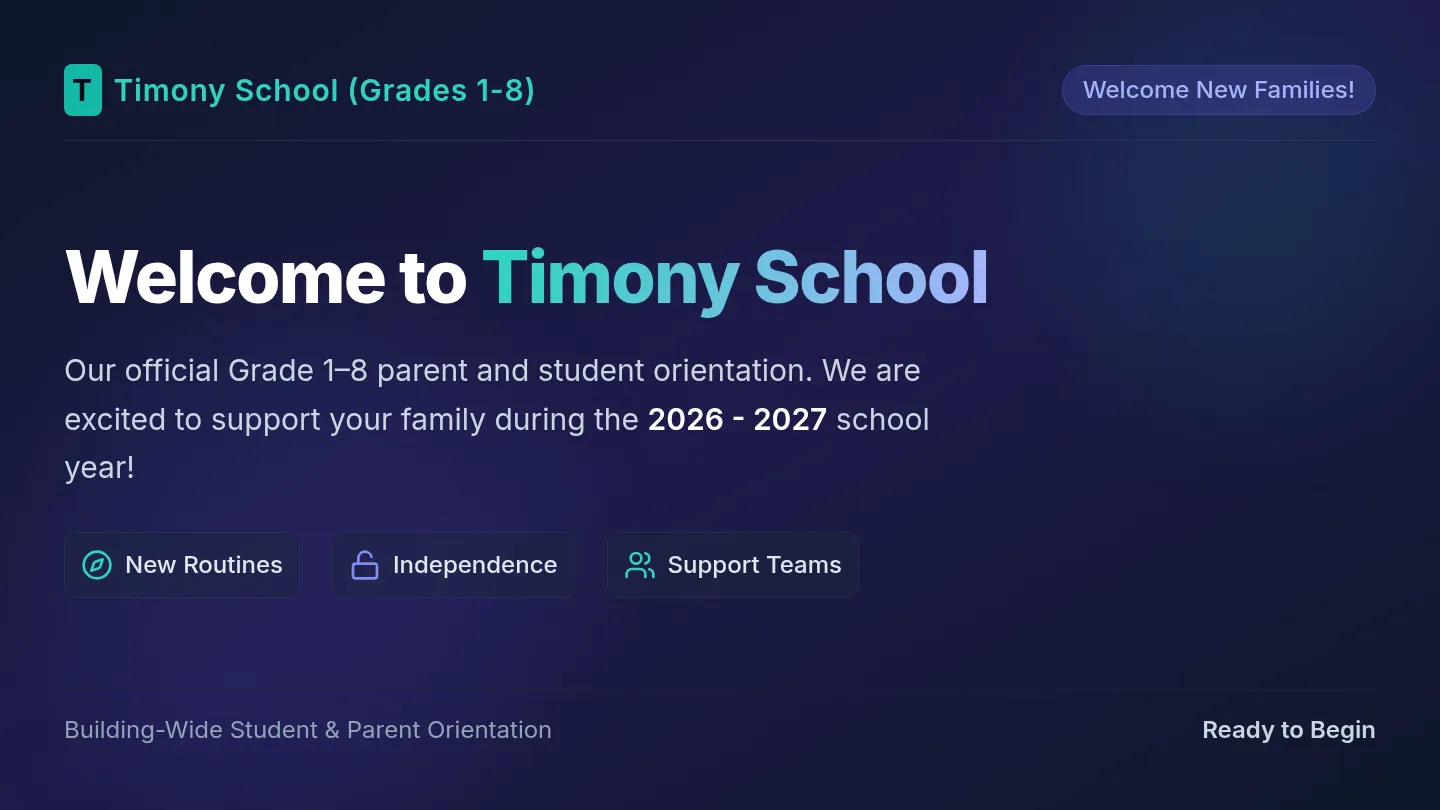 Grade 5 Orientation Slides