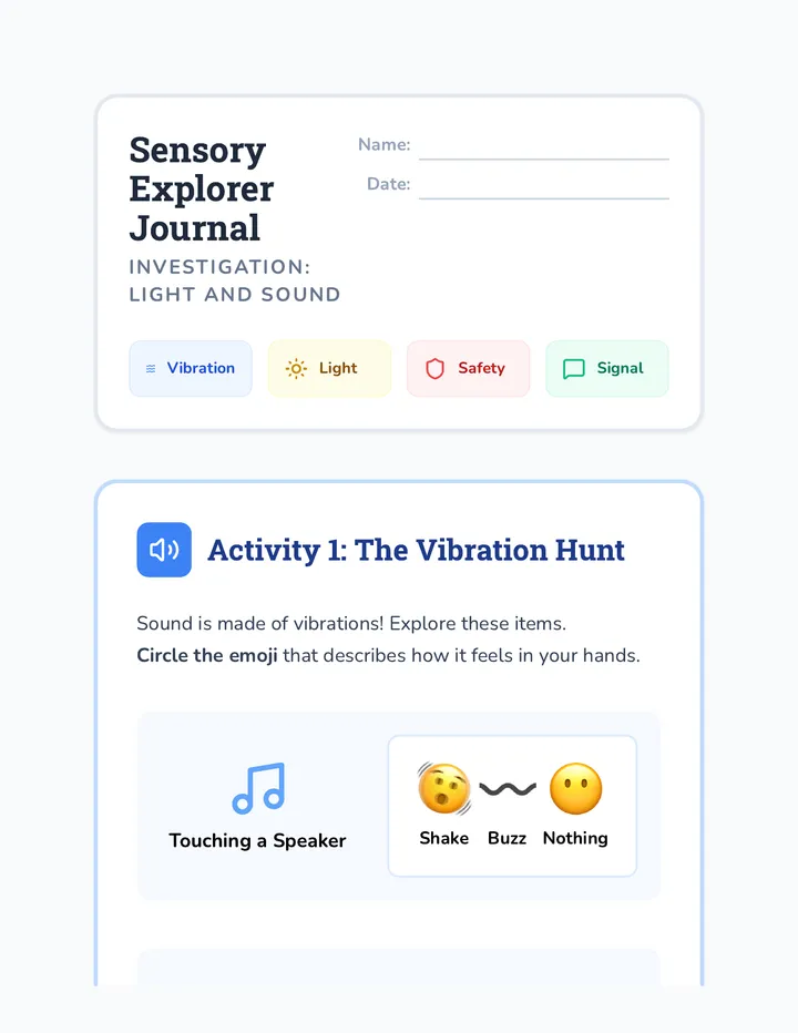 Sensory Explorer Journal