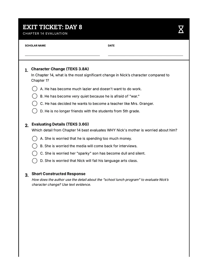 Day 8 Exit Ticket