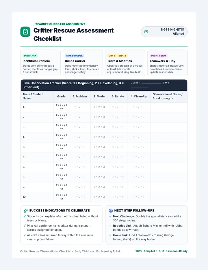 Critter Rescue Assessment Checklist