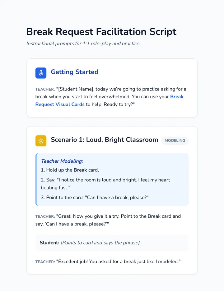 Break Request Facilitation Script