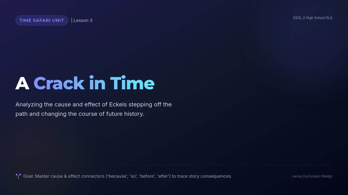 A Crack in Time Slides