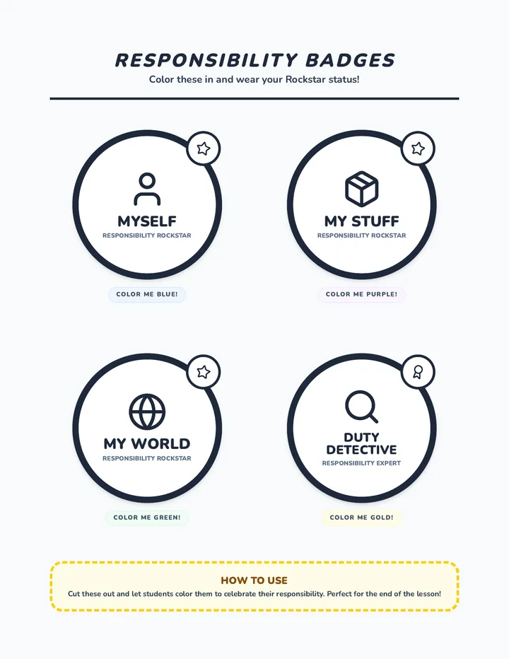 Rockstar Responsibility Badges
