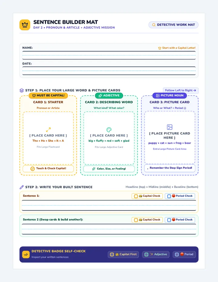 Sentence Builder Mat