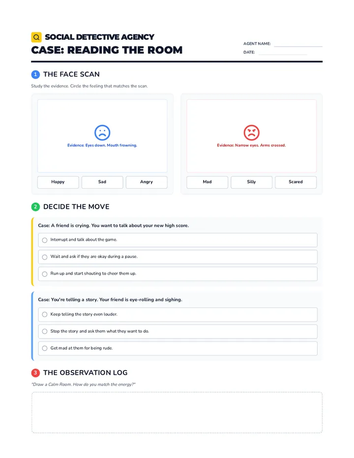 Detective Training Worksheet