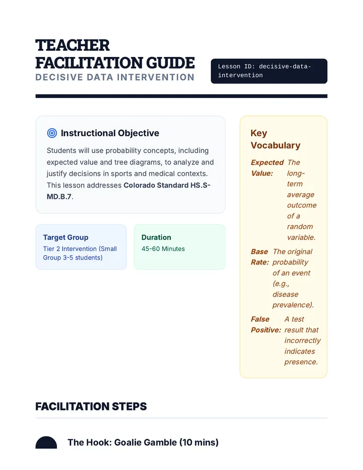 Decisive Data Teacher Guide