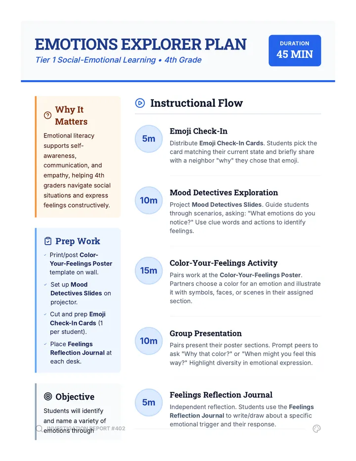 Emotions Explorer Plan
