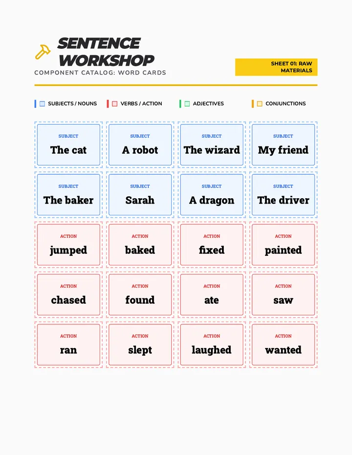 Word Construction Cards