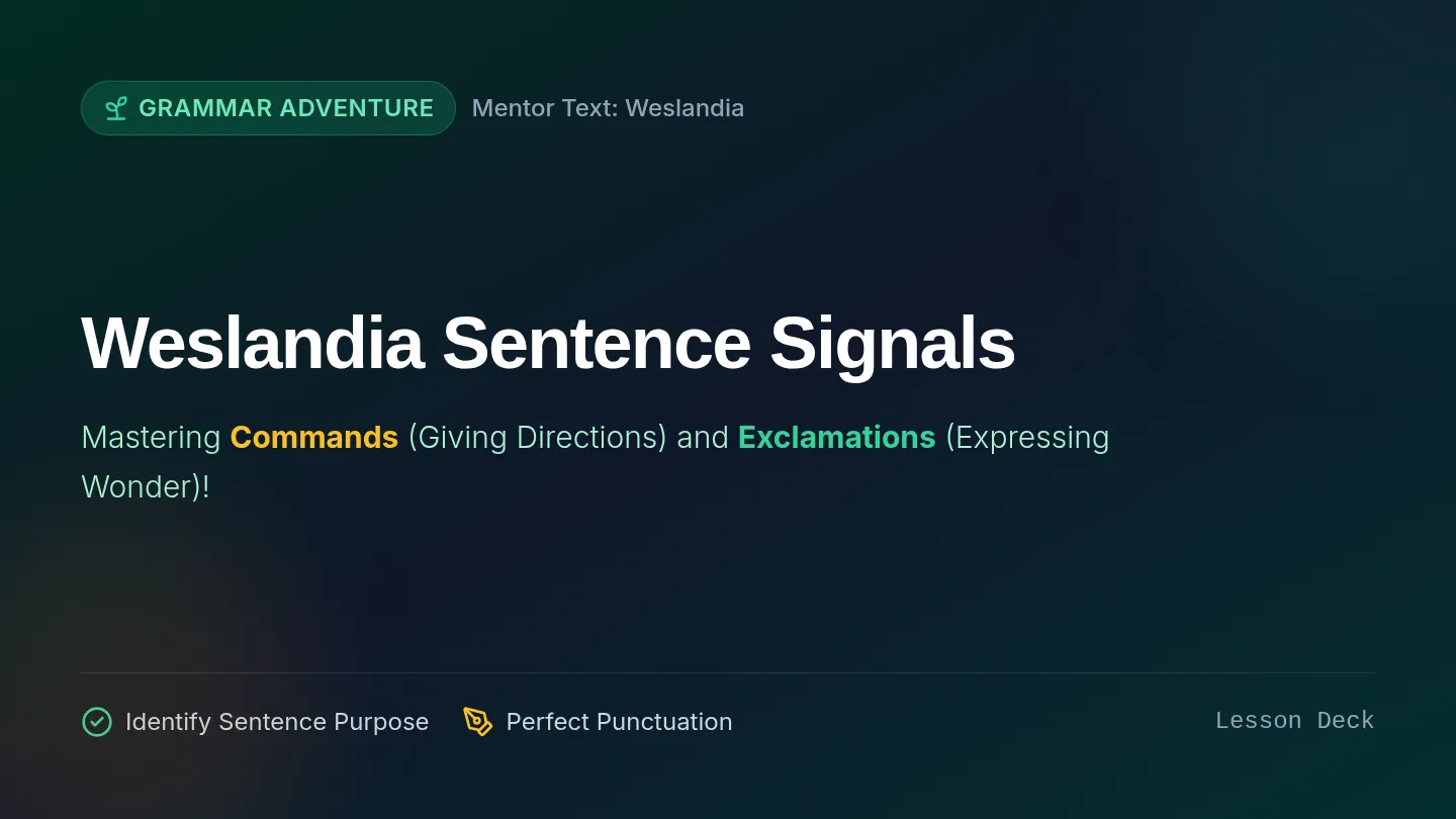 Weslandia Sentence Slides