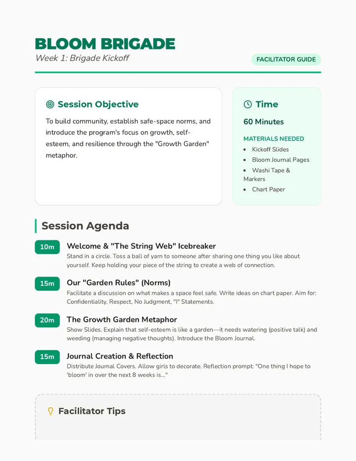 Brigade Kickoff Session Plan