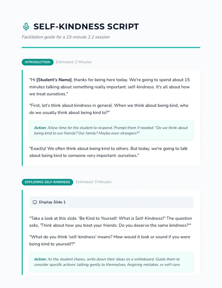 Self Kindness Script