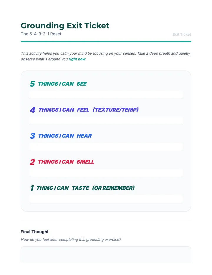 Grounding Exit Ticket