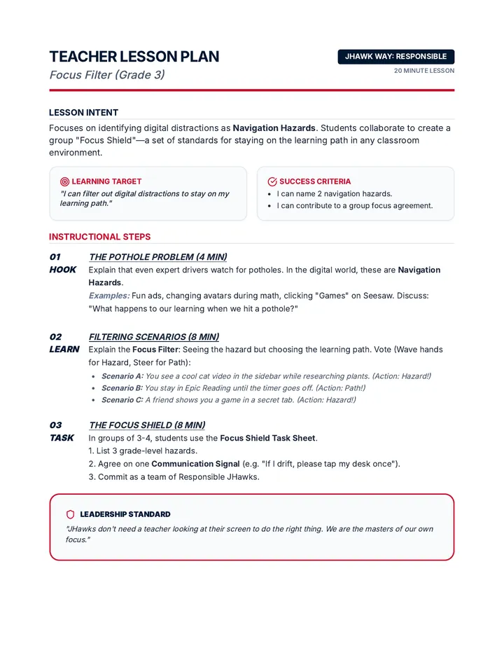 Focus Filter Teacher Plan 3
