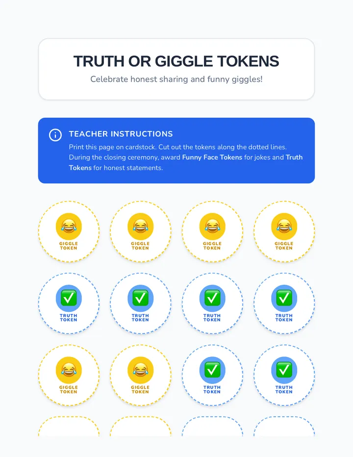 Funny Faces and Truth Tokens