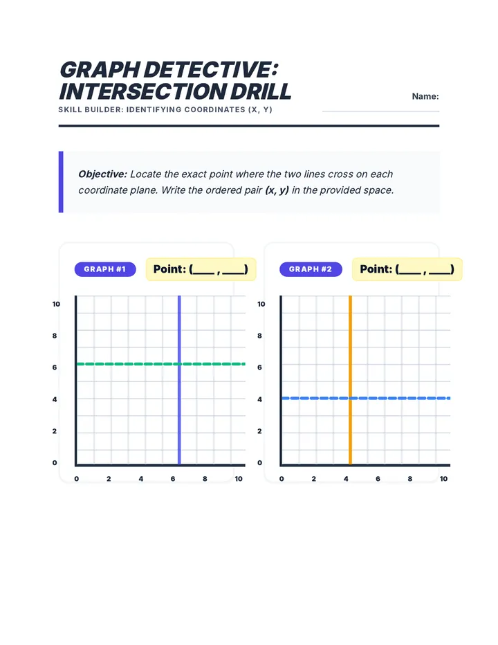 Intersection Drill Worksheet
