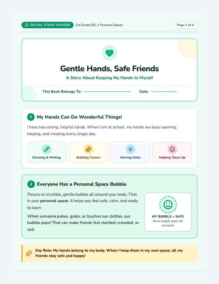 Gentle Hands Social Story