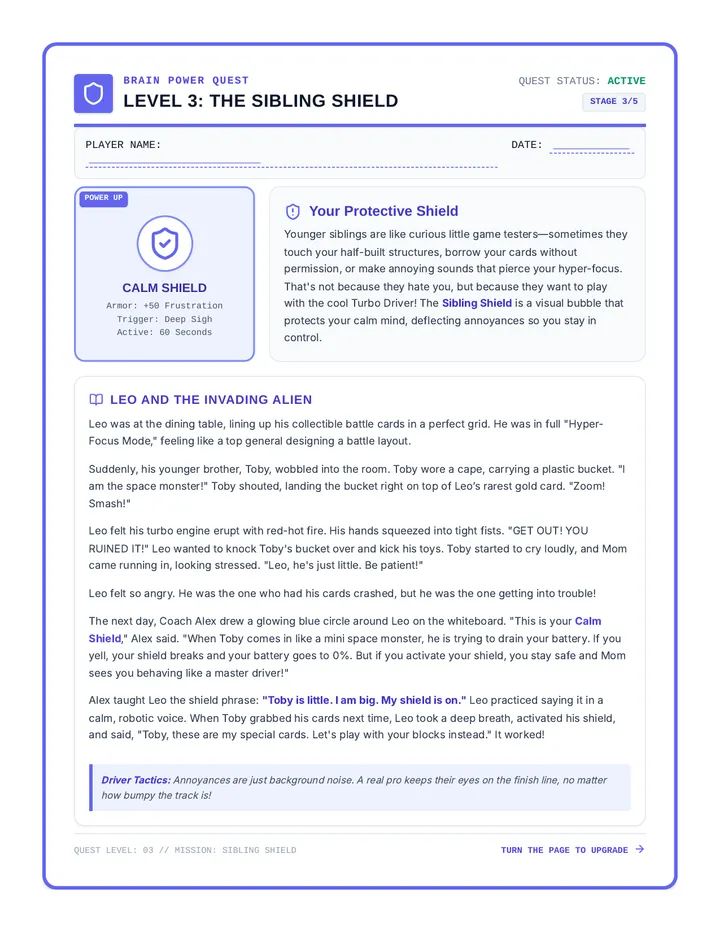 Sibling Shield Social Story